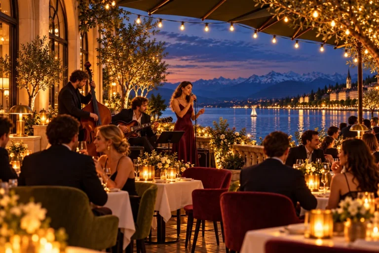 Trio de jazz sur la terrasse
