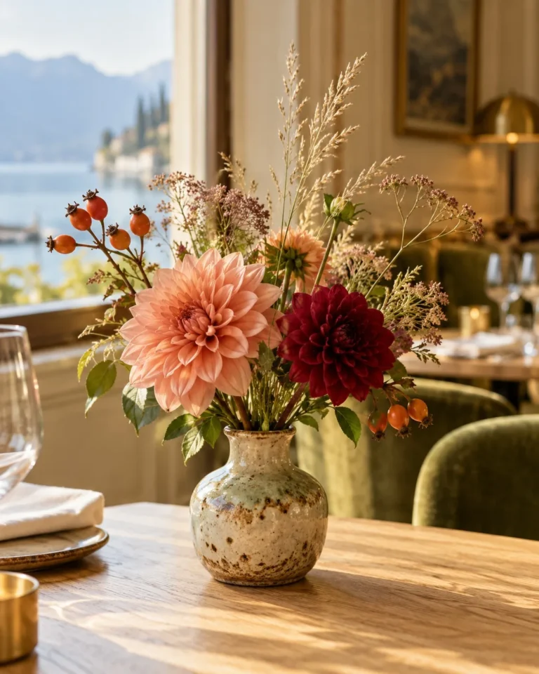 Bouquet de saison sur une table