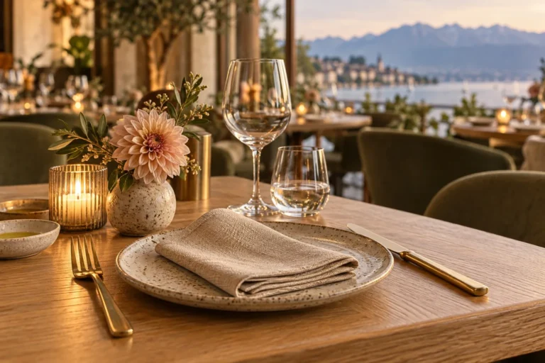 Détail d’une table dressée